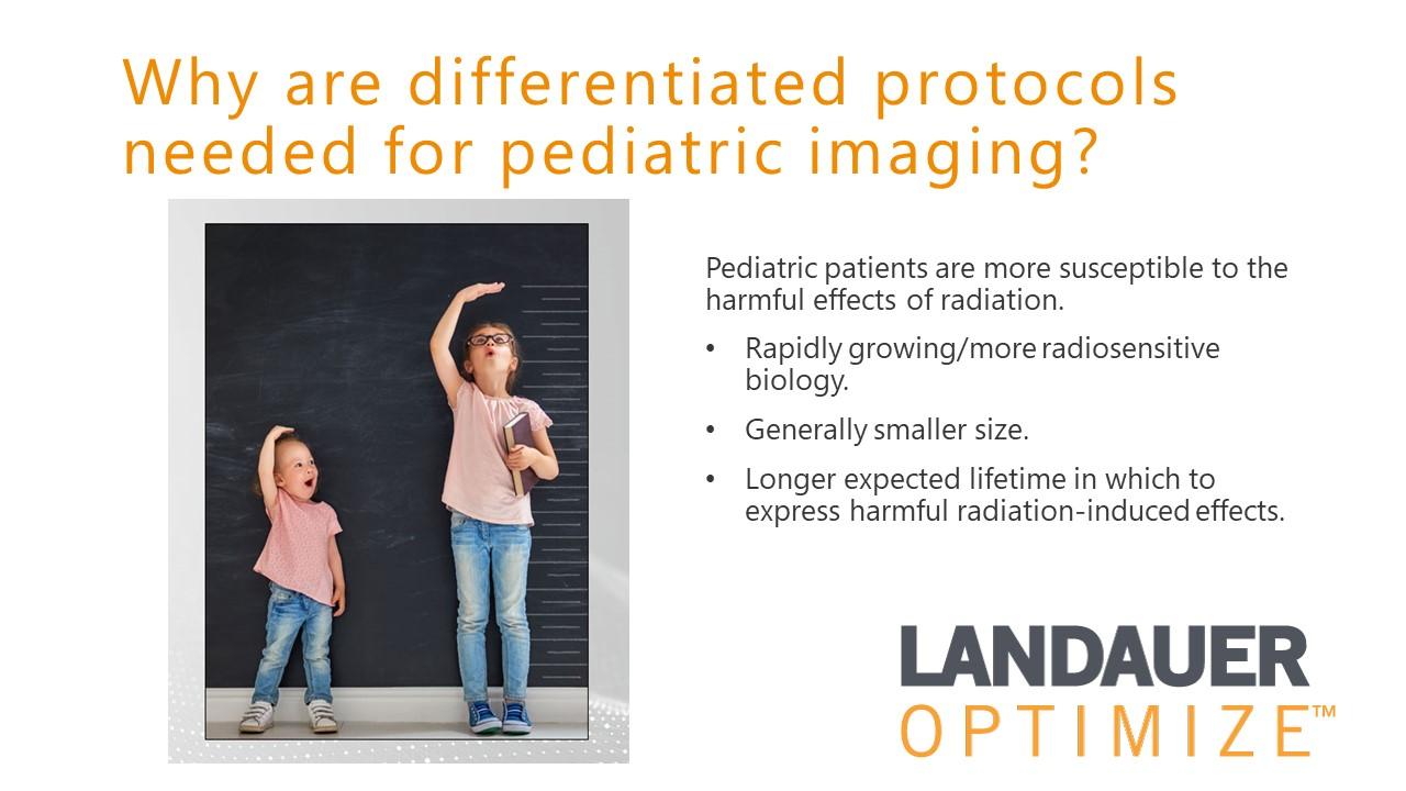 LANDAUER OPTIMIZE webinar slide about Leapfrog Scoring and Pediatric Dose