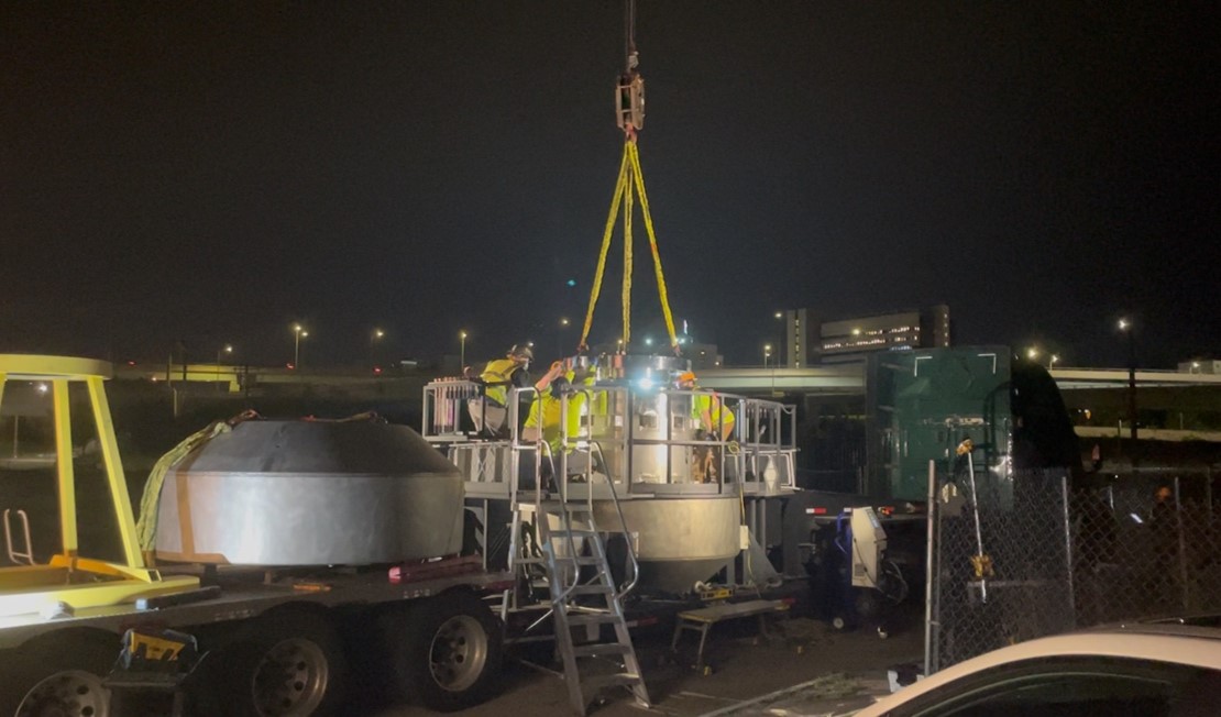 Figure 5: Sealing of the type B container for final removal