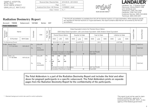 LANDAUER Fetal addendum report