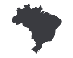 brazil graphic representing nationwide coverage of radiation safety and dosimetry technology and compliance solutions