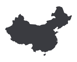 china graphic representing nationwide coverage of radiation safety and dosimetry technology and compliance solutions