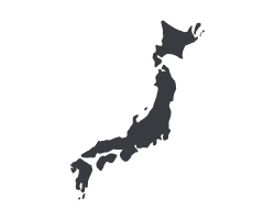 japan graphic representing nationwide coverage of radiation safety and dosimetry technology and compliance solutions