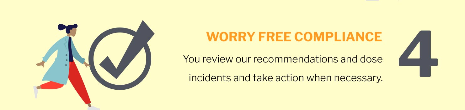 4. You review our recommendations and dose incidents and take action when necessary