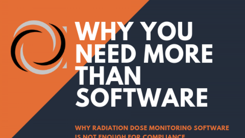 Radiation dose monitoring software data reviewed by medical physicist consultant