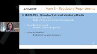 Form 5 - Regulatory Requirements