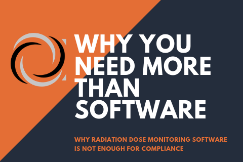 Radiation dose monitoring software data reviewed by medical physicist consultant