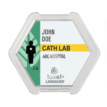 luxel dosimetry badge for occupational radiation measurement and safety in cath labs