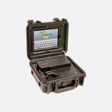 radlight portable radiation measuring dosimeter badge reader for military and first responders in rugged field conditions