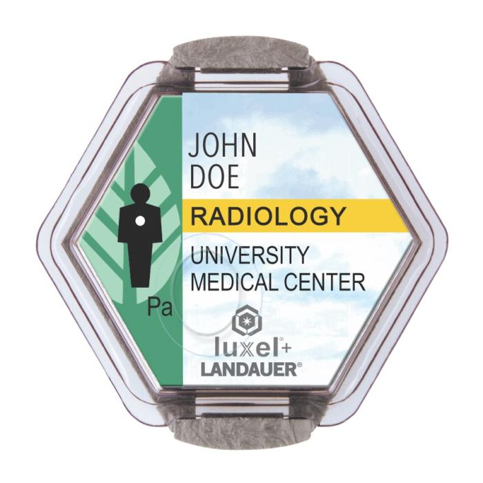 luxel dosimetry badge for occupational radiation measurement and safety in hospitals and small health care practices