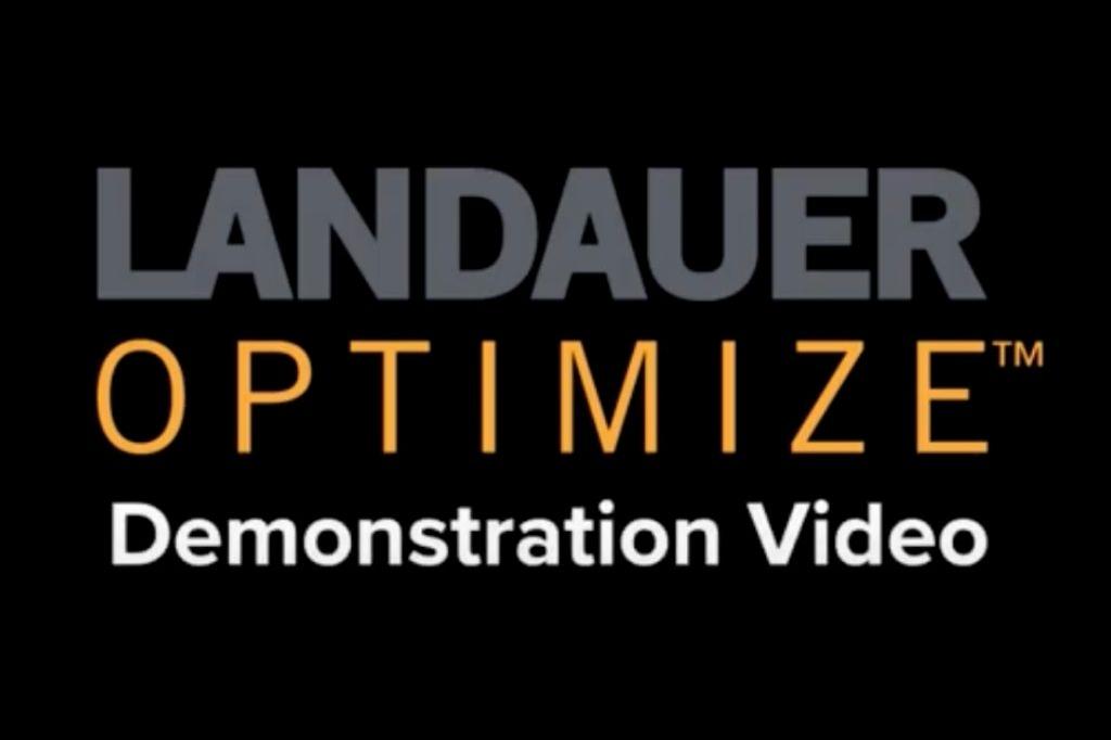 OPTIMIZE radiation dose monitoring software demonstration slide