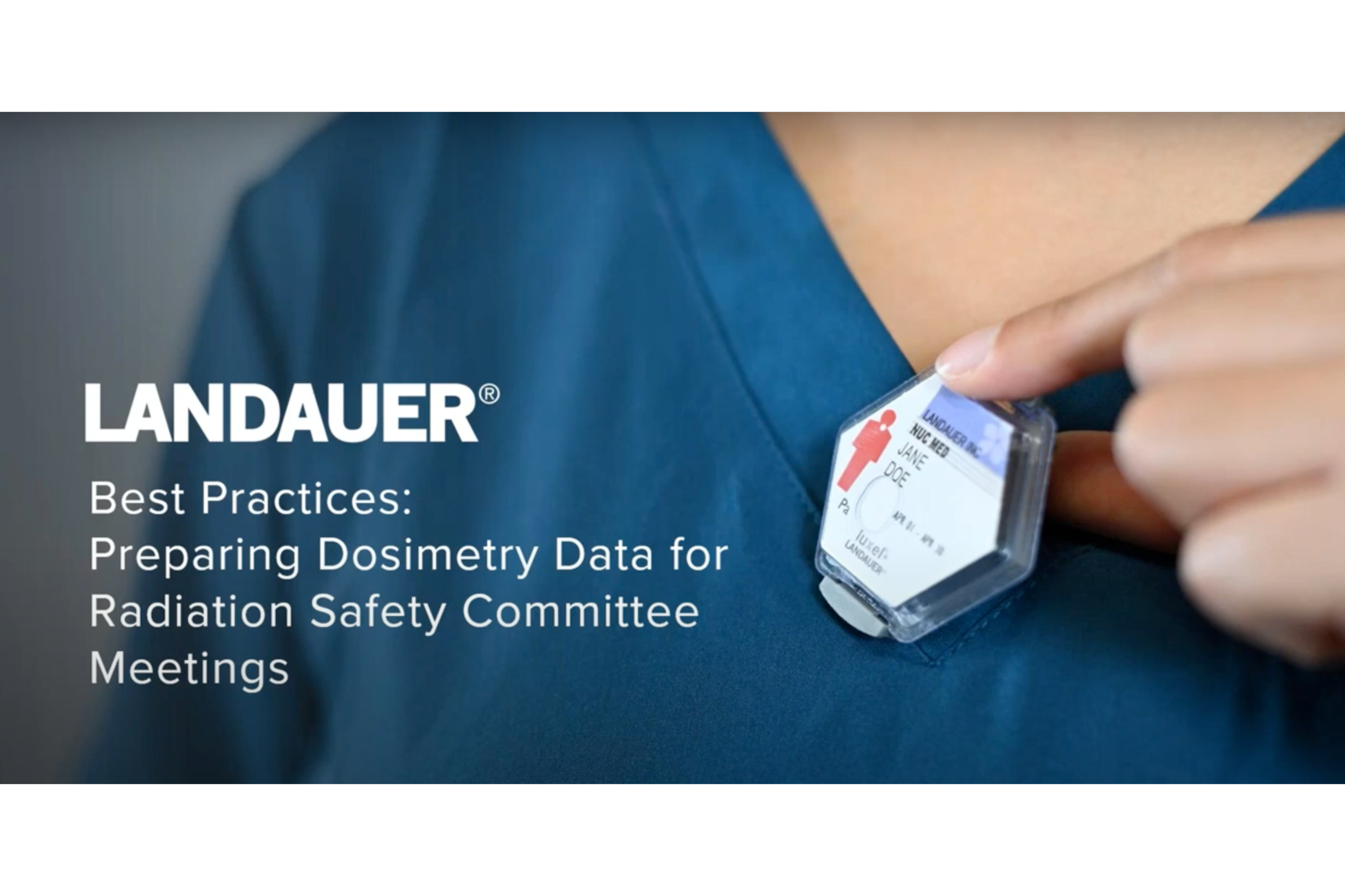 Preparing Dosimetry Data webinar